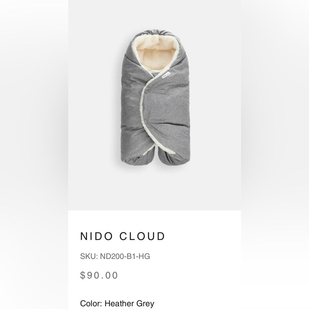 7AM Enfant Fleece-lined Nido Cloud Car Seat Wrap Blanket in Small